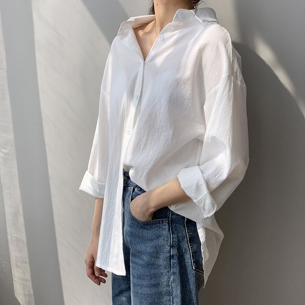 oversize loose blouse women fashion designer back buttons spring autumn turn down collar long sleeve yellow white shirts
oversize loose blouse women fashion designer back buttons spring autumn turn down collar long sleeve yellow white shirts
