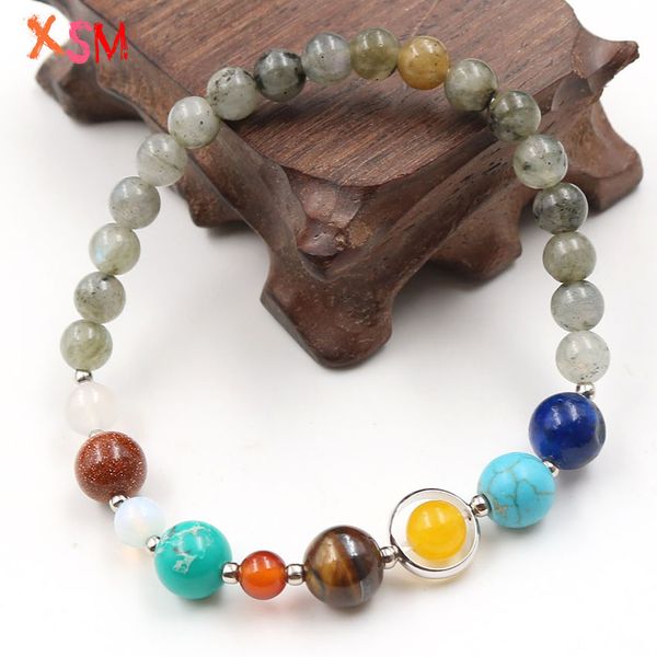 1pcs silver plated solar system bracelets eight planetary bracelets natural stone bead yoga reiki healing exquisite jewelry, Black
1pcs silver plated solar system bracelets eight planetary bracelets natural stone bead yoga reiki healing exquisite jewelry, Black
