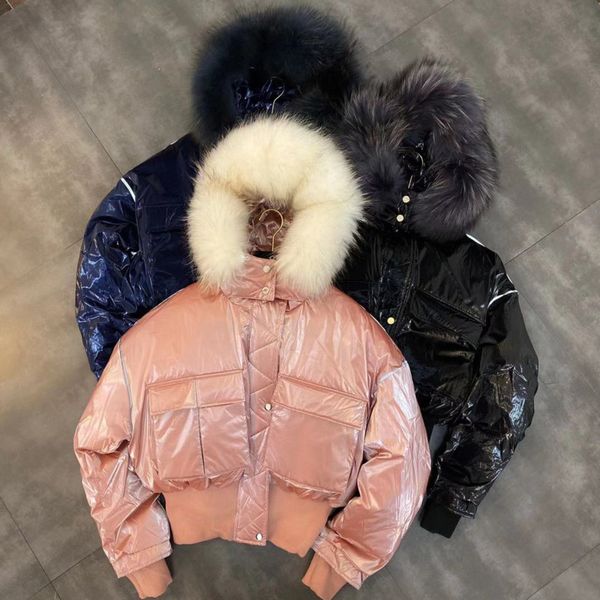 deat 2019 winter raccoon dog fur hooded shiny slim short cotton coat women jacket mh412, Black
deat 2019 winter raccoon dog fur hooded shiny slim short cotton coat women jacket mh412, Black