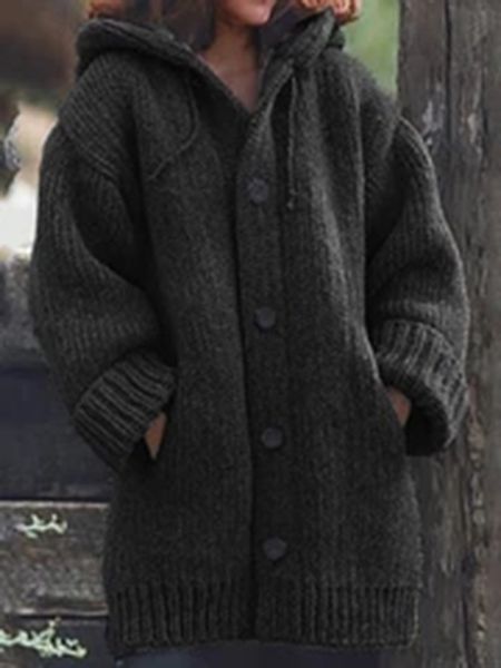 women's sweaters winter women cardigan single-breasted loose hooded thick knit long coat sweater jacket coats casual, White;black
women's sweaters winter women cardigan single-breasted loose hooded thick knit long coat sweater jacket coats casual, White;black