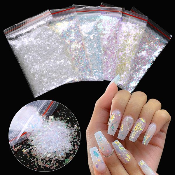 1 bag holographics nail sequins nail art stickers colorful flakes irregluar decoration design, Silver;gold
1 bag holographics nail sequins nail art stickers colorful flakes irregluar decoration design, Silver;gold