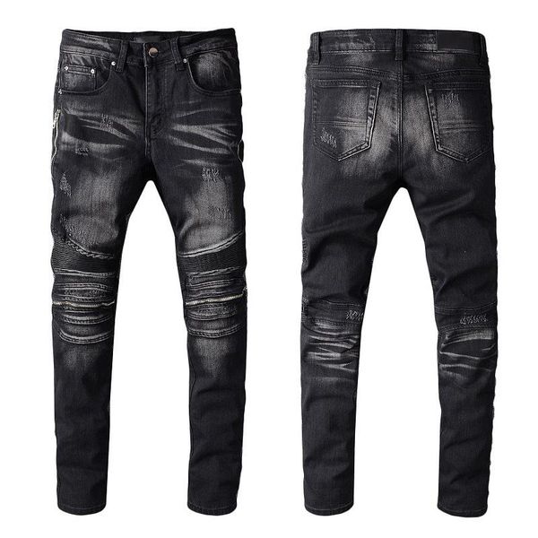 fashion brand mens designer jeans men women black motorcycle biker ripped jeans all-match mens skinny jeans denim pants, Blue
fashion brand mens designer jeans men women black motorcycle biker ripped jeans all-match mens skinny jeans denim pants, Blue