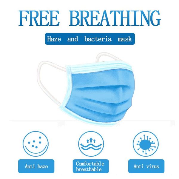 50pcs disposable mask 3 layer earloop dust mouth masks cover 3ply non-woven anti dust mask soft breathable safety face masks
50pcs disposable mask 3 layer earloop dust mouth masks cover 3ply non-woven anti dust mask soft breathable safety face masks