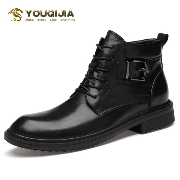 winter soft genuine leather ankle boots men's war wolf desert boots high help england plus velvet keep warm, Black
winter soft genuine leather ankle boots men's war wolf desert boots high help england plus velvet keep warm, Black