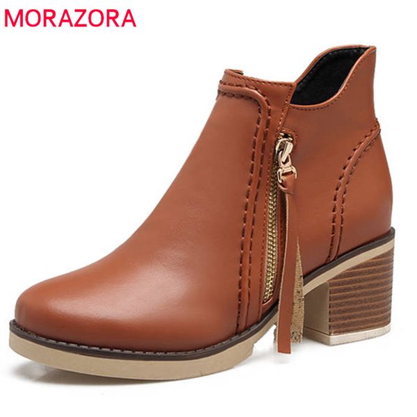morazora 2020 big size 34-43 round toe autumn winter ankle boots zipper fashion high heels shoes woman casual ladies boots, Black
morazora 2020 big size 34-43 round toe autumn winter ankle boots zipper fashion high heels shoes woman casual ladies boots, Black