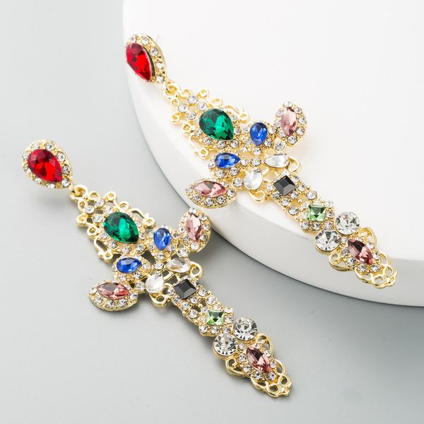 europe america style new alloy cutout cross rhinestones exquisite retro drop earrings for women fashion jewelry accessories, Silver
europe america style new alloy cutout cross rhinestones exquisite retro drop earrings for women fashion jewelry accessories, Silver