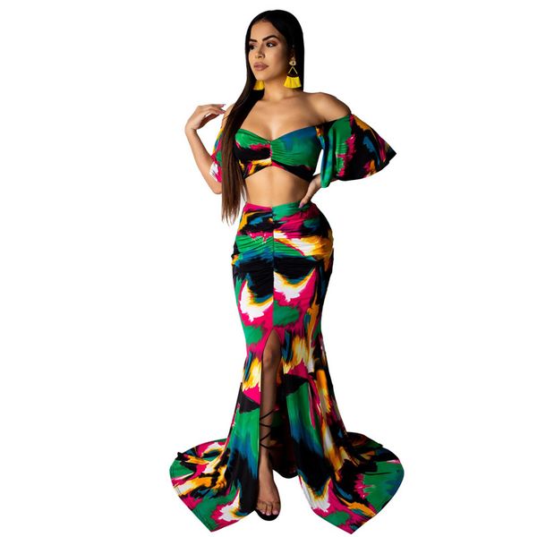 summer two piece outfits for women clothes off the shoulder backless crop and high split long skirt 2 piece set dress nb-1512, White
summer two piece outfits for women clothes off the shoulder backless crop and high split long skirt 2 piece set dress nb-1512, White