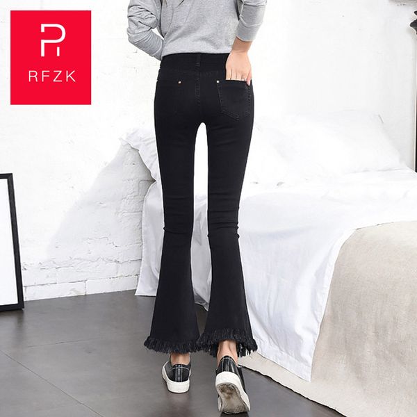 rfzk micro flare pants women's nine points 2020 new high waist black droop feeling thin and comfortable spring and autumn jeans, Blue
rfzk micro flare pants women's nine points 2020 new high waist black droop feeling thin and comfortable spring and autumn jeans, Blue
