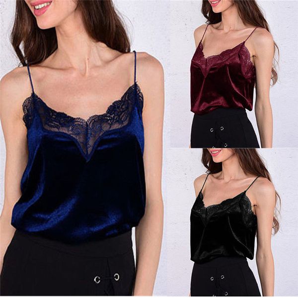 women's tanks & camis women lace tank deep v-neck bra vest sleeveless velvet shirt casual cami, White
women's tanks & camis women lace tank deep v-neck bra vest sleeveless velvet shirt casual cami, White