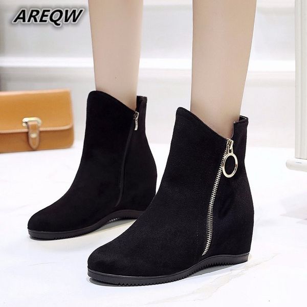 2019 new short boots women autumn new winter round head boots woman plus size zapatos, Black
2019 new short boots women autumn new winter round head boots woman plus size zapatos, Black