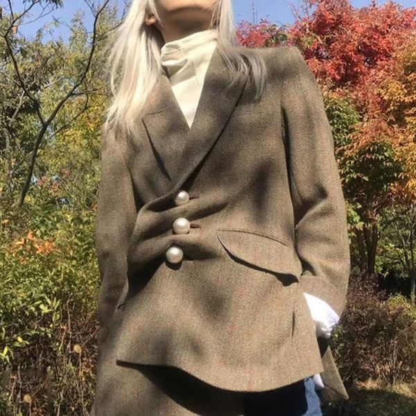 liva pearl button wool coat women split slim winter spring warm jacket women plaid long sleeve pocket coat, Black
liva pearl button wool coat women split slim winter spring warm jacket women plaid long sleeve pocket coat, Black