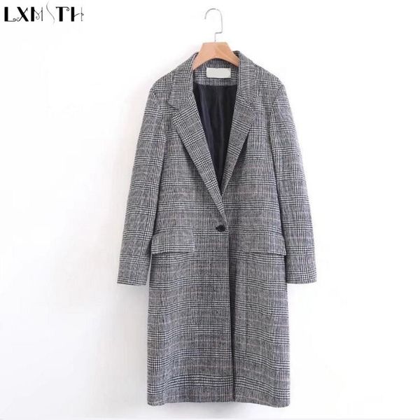 lxmsth autumn vintage houndstooth slim woolen coat women turn-down collar thin wool oversized woman coats and jacket winter gray, Black
lxmsth autumn vintage houndstooth slim woolen coat women turn-down collar thin wool oversized woman coats and jacket winter gray, Black
