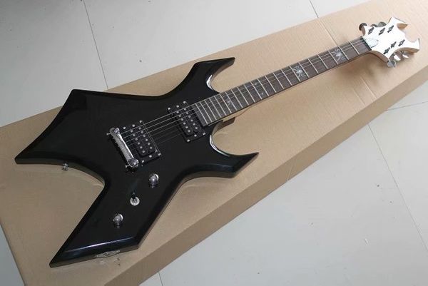 factory custom black unusual shape electric guitar with fixed bridge,rosewood fretboard with spider inlay,offering customized services
factory custom black unusual shape electric guitar with fixed bridge,rosewood fretboard with spider inlay,offering customized services