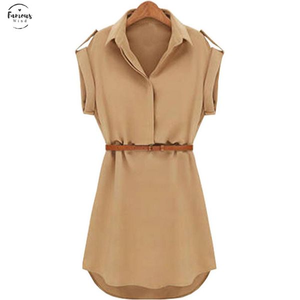 women casual summer loose short sleeve chiffon casual dress with belt office lady style dresses for 2020 new fashion vestidos, Black;gray
women casual summer loose short sleeve chiffon casual dress with belt office lady style dresses for 2020 new fashion vestidos, Black;gray