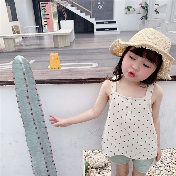 koodykids vintage girl summer tank shirt blouses polka dot girl kids korean vintage simple new summer outfit, White;black
koodykids vintage girl summer tank shirt blouses polka dot girl kids korean vintage simple new summer outfit, White;black