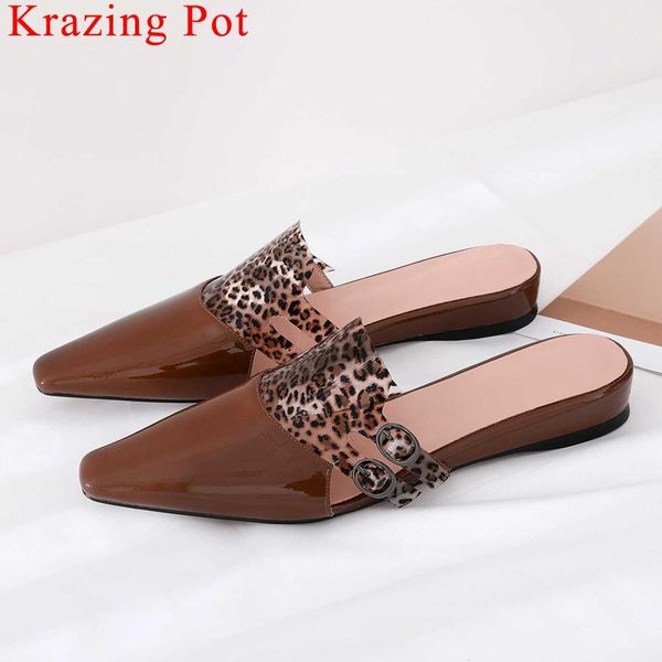 krazing pot cow patent leather low heels popular leopard slip on mules classic square toe european movie stars dating shoes lx8, Black
krazing pot cow patent leather low heels popular leopard slip on mules classic square toe european movie stars dating shoes lx8, Black