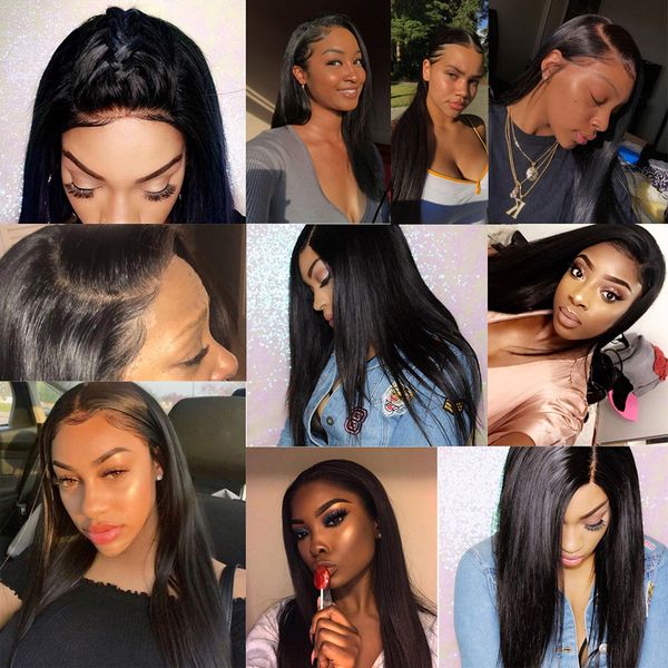 24inch lace front human hair wigs with baby hair no shedding 180% pre plucked brazilian straight lace front wig remy hair, Black
24inch lace front human hair wigs with baby hair no shedding 180% pre plucked brazilian straight lace front wig remy hair, Black