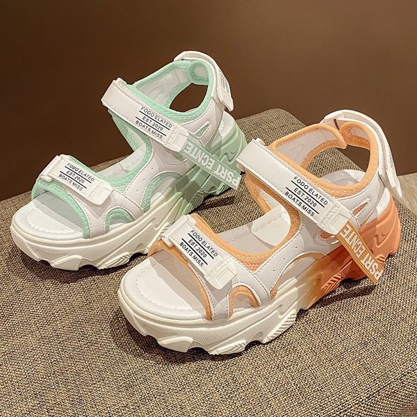 summer women sandals fashion gradient design green orange platform sandals ankle strap women high heel thick sole beach shoes
summer women sandals fashion gradient design green orange platform sandals ankle strap women high heel thick sole beach shoes