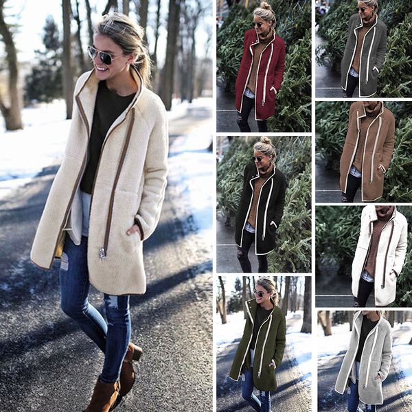 european and american autumn and winter new terry fleece fashion stand-up collar zipper button coat women warm coat, Black;brown
european and american autumn and winter new terry fleece fashion stand-up collar zipper button coat women warm coat, Black;brown