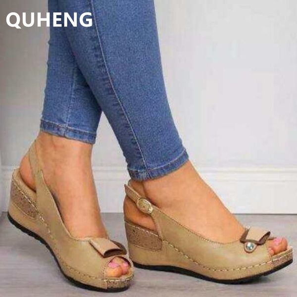 women's sandals summer ladies outdoor open toe fish mouth wedge heel shoes woman soft pu leather platform sandals large size 43, Black
women's sandals summer ladies outdoor open toe fish mouth wedge heel shoes woman soft pu leather platform sandals large size 43, Black