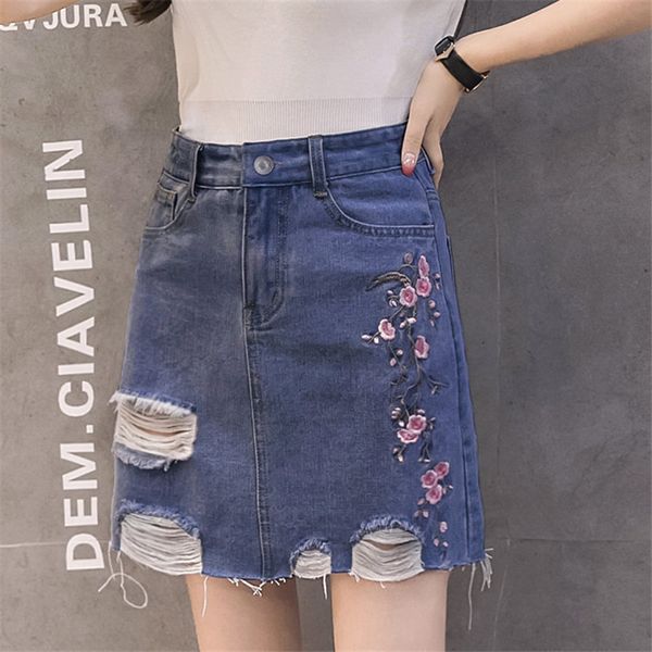 korea high waist skirt ladies casual ripped pocket a-line women jeans skirts summer fashion floral embroidery mini denim skirt, Black
korea high waist skirt ladies casual ripped pocket a-line women jeans skirts summer fashion floral embroidery mini denim skirt, Black