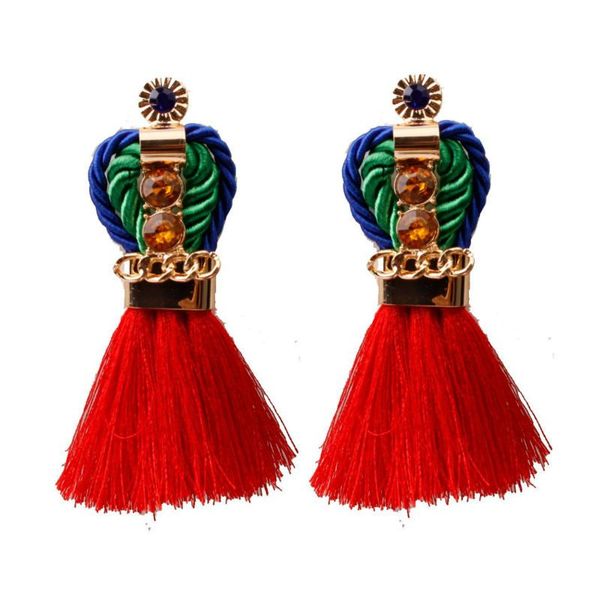 new ethnic statement bohemian crystal chain red tassel earrings for women long fringed vintage drop dangle wedding hanging earring, Silver
new ethnic statement bohemian crystal chain red tassel earrings for women long fringed vintage drop dangle wedding hanging earring, Silver