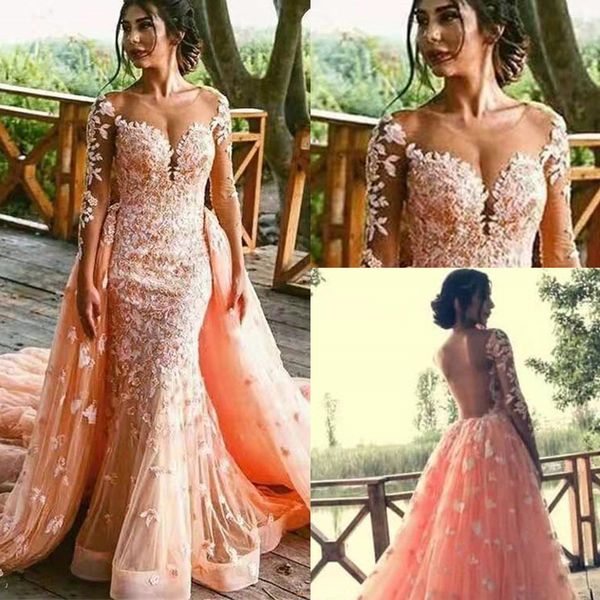 dresses evening wear mermaid prom dresses appliques o neck long sleeves country garden elegant evening formal dresses, Black
dresses evening wear mermaid prom dresses appliques o neck long sleeves country garden elegant evening formal dresses, Black