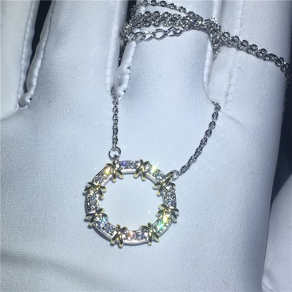 handmade round x pendant with necklace 925 sterling silver 5a zircon cz engagement wedding pendants for women bridal gift
handmade round x pendant with necklace 925 sterling silver 5a zircon cz engagement wedding pendants for women bridal gift