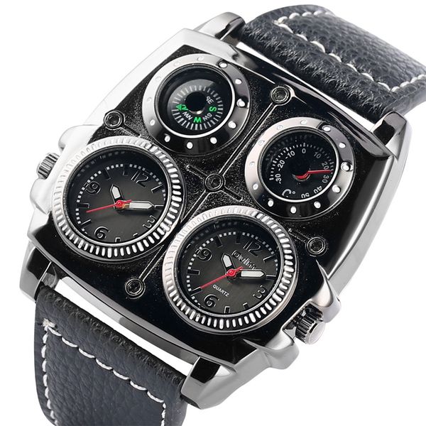 oulm men watches quartz clock genuine leather sport fashion mens watch punk cool male wristwatches reloj masculino, Slivery;brown
oulm men watches quartz clock genuine leather sport fashion mens watch punk cool male wristwatches reloj masculino, Slivery;brown