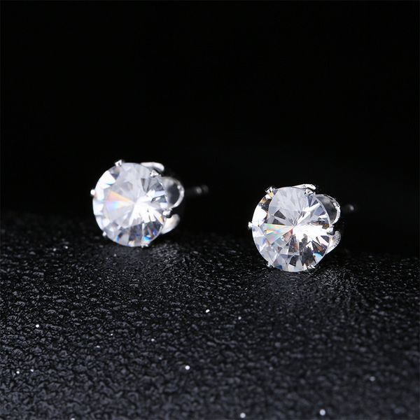 Cubic Zirconia Stud Earrings for Women Silver Round Stud Earrings Jewelry Wholesale White Zircon Earrings Designer Jewelry
Cubic Zirconia Stud Earrings for Women Silver Round Stud Earrings Jewelry Wholesale White Zircon Earrings Designer Jewelry