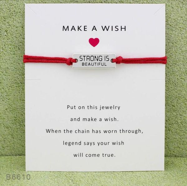 new strong is beautiful charm wish bracelets gift card girls friendship infinity adjustable wrap bangle women inspirational jewelry a0102, Golden;silver
new strong is beautiful charm wish bracelets gift card girls friendship infinity adjustable wrap bangle women inspirational jewelry a0102, Golden;silver
