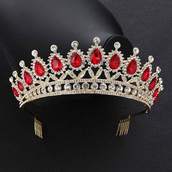 wedding hair jewelry red green blue rhinestone tiara big crowns with comb princess party birthday tiara prom hair accessories, Golden;white
wedding hair jewelry red green blue rhinestone tiara big crowns with comb princess party birthday tiara prom hair accessories, Golden;white