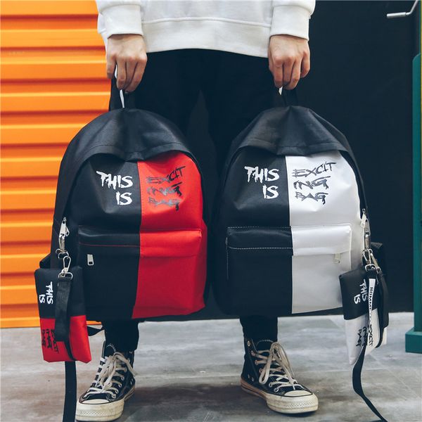new vogue casual contrast color backpack student street style canvas backpack letter printed school bag with pencil bag ing
new vogue casual contrast color backpack student street style canvas backpack letter printed school bag with pencil bag ing
