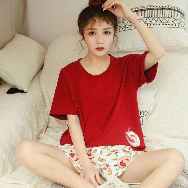 women's sleepwear swt 2-piece sets for women lovely avocado pattern pajamas cotton short homewear underwear nighty loungewear, Black;red
women's sleepwear swt 2-piece sets for women lovely avocado pattern pajamas cotton short homewear underwear nighty loungewear, Black;red