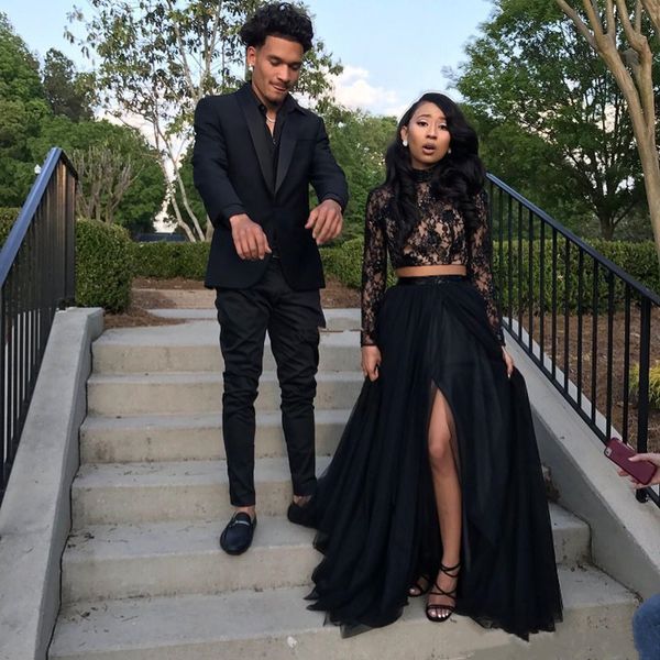 2020 black prom dresses long sleeves evening party pageant gowns african two pieces sweep train plus size special occasion dress
2020 black prom dresses long sleeves evening party pageant gowns african two pieces sweep train plus size special occasion dress