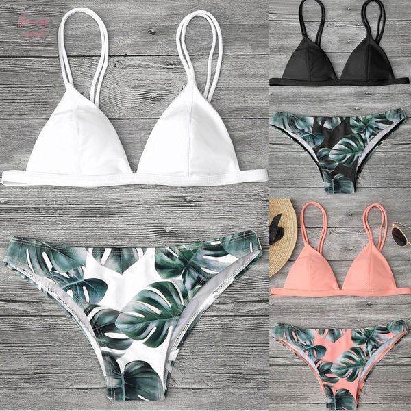 nylon 5 color swimwear women bikini set print leaves push up padded swimsuit low waist bathing beachwear biquini swimsuit 15, White;black
nylon 5 color swimwear women bikini set print leaves push up padded swimsuit low waist bathing beachwear biquini swimsuit 15, White;black