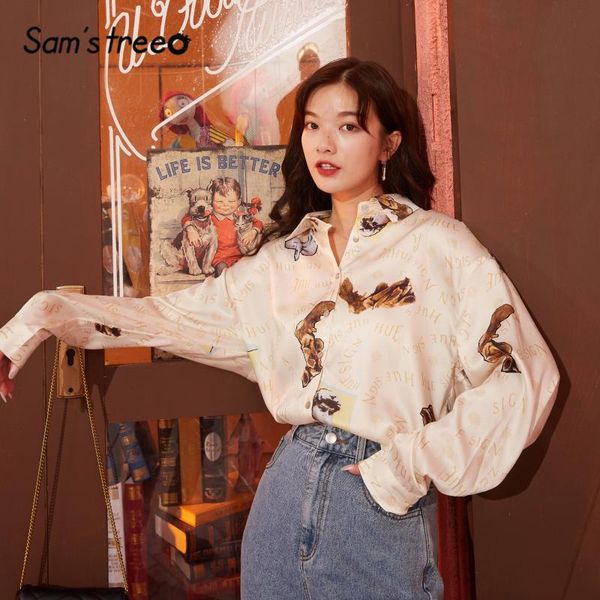 sam's tree apricot graphic print single button satin blouse women 2020 spring letter print long sleeve casual female korean top, White
sam's tree apricot graphic print single button satin blouse women 2020 spring letter print long sleeve casual female korean top, White