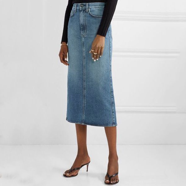 jaycosin women's fashion denim skirts blue high waist solid color pockets split mid-length straight skirt office lady 1125, Black
jaycosin women's fashion denim skirts blue high waist solid color pockets split mid-length straight skirt office lady 1125, Black