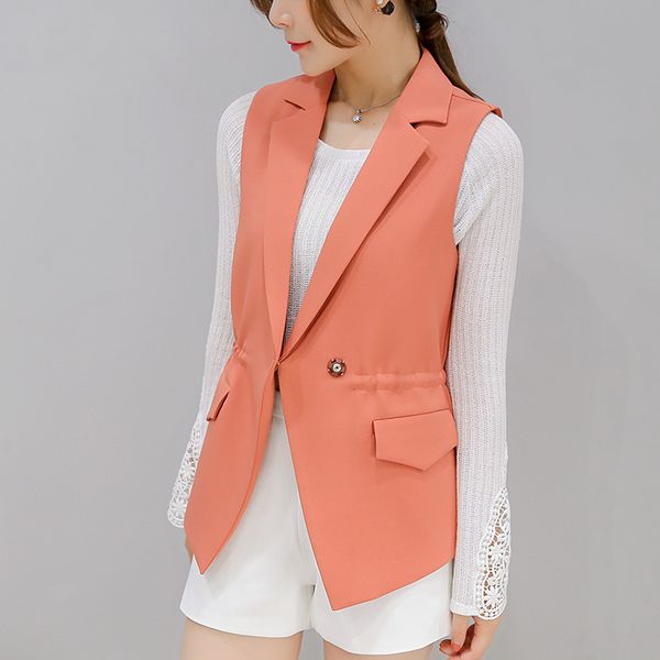 spring-summer new casual sleeveless suit vest jacket slim large size fashion wild vest womens, White;black
spring-summer new casual sleeveless suit vest jacket slim large size fashion wild vest womens, White;black