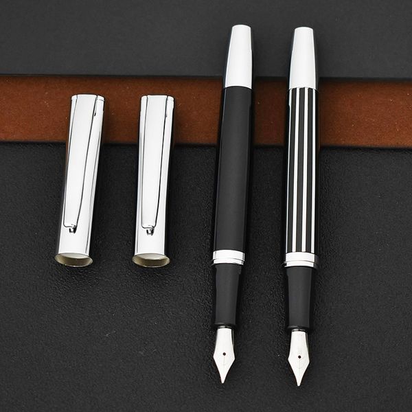 Black Stripe Metal Fountain Ink Pen Canetas For Calligraphy Writing Stationery Gift Student, Multicolor 
Black Stripe Metal Fountain Ink Pen Canetas For Calligraphy Writing Stationery Gift Student, Multicolor