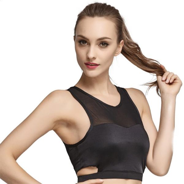 women 1pcs yoga bra female sleeveless mesh tank bra fitness shorts running gym sports clothes, White;black
women 1pcs yoga bra female sleeveless mesh tank bra fitness shorts running gym sports clothes, White;black
