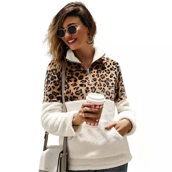 zxk fashion leopard print woman fleece double-faced pile joint fleeces for women casual autunm clothes, Black
zxk fashion leopard print woman fleece double-faced pile joint fleeces for women casual autunm clothes, Black