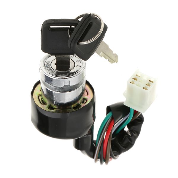 ignition switch 6 wire 3 position for motorcycle scooter quad bike go-kart