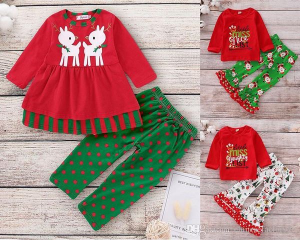 child girl christmas clothes set elk printed dress shirt + dot pants 2 pcs baby santa claus clothe tree new 2019, White
child girl christmas clothes set elk printed dress shirt + dot pants 2 pcs baby santa claus clothe tree new 2019, White