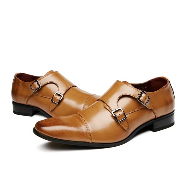 business leather shoes men black brown dress casual formal shoes designer double buckle straps monk wedding shoes mocassin homme
business leather shoes men black brown dress casual formal shoes designer double buckle straps monk wedding shoes mocassin homme