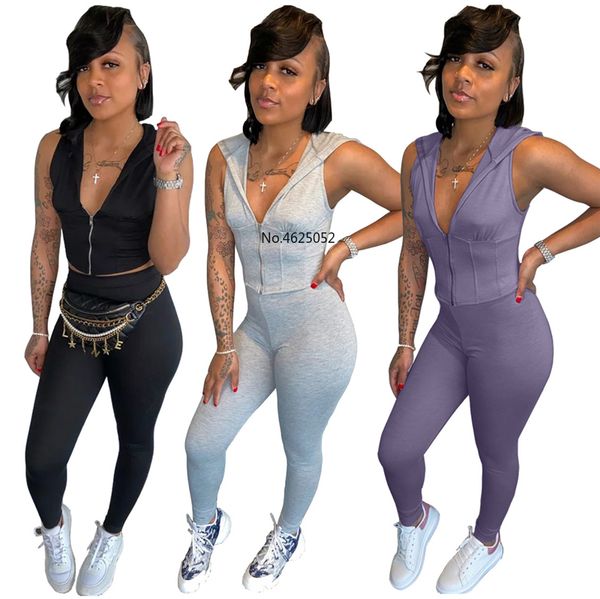 2 piece set women summer clothes hoodie crop and pants suit sleeveless matching sets casual tracksuit female outfi, White
2 piece set women summer clothes hoodie crop and pants suit sleeveless matching sets casual tracksuit female outfi, White