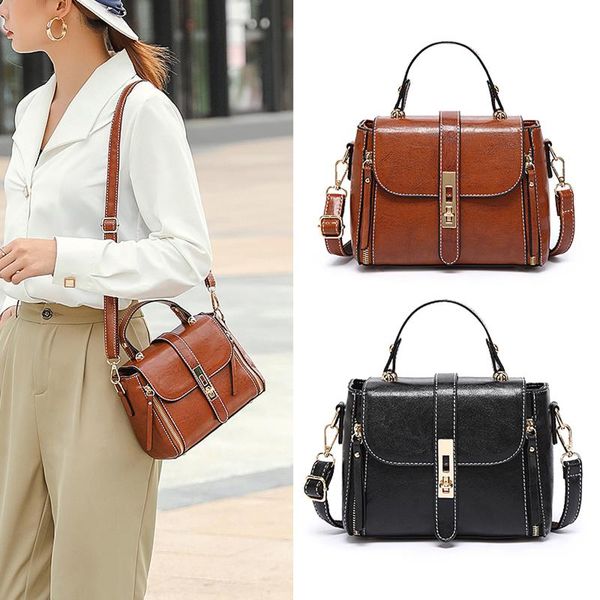 women shoulder bags vintage boston style textured oil wax leather fashion crossbody bag clamshell tote bag
women shoulder bags vintage boston style textured oil wax leather fashion crossbody bag clamshell tote bag