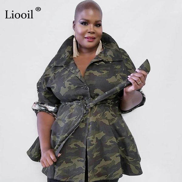 liooil plus size camouflage sequin denim coats and jackets women fall 2019 streetwear long sleeve v neck lace up coat women, Black;brown
liooil plus size camouflage sequin denim coats and jackets women fall 2019 streetwear long sleeve v neck lace up coat women, Black;brown
