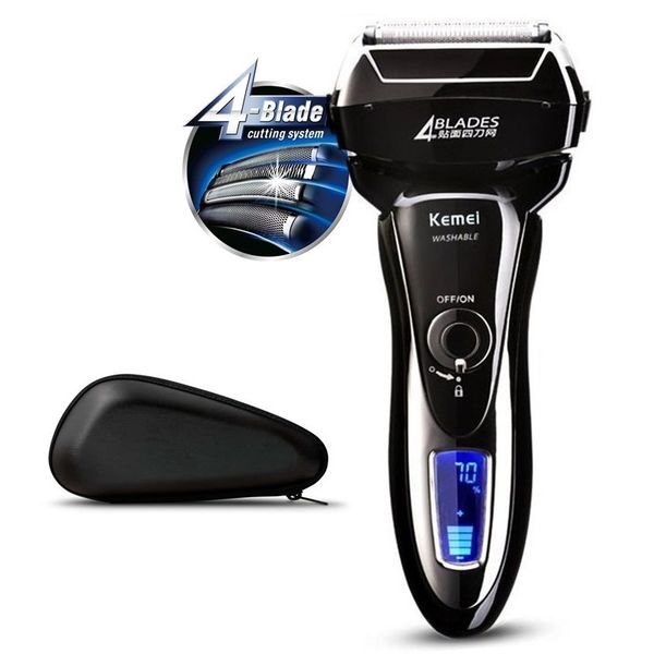 lcd reminder 4 blade waterproof electric shaver for men rechargeable electric razor beard face shaving machine+travel bag
lcd reminder 4 blade waterproof electric shaver for men rechargeable electric razor beard face shaving machine+travel bag