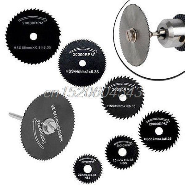 6pcs hss saw blades cutting discs wheel + 1 mandrel for metal dremel rotary tool r06 drop ship
6pcs hss saw blades cutting discs wheel + 1 mandrel for metal dremel rotary tool r06 drop ship